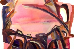 Cloister-of-the-Franciscan-monastery-of-San-Bernardino-acrylic-on-paper-22x15-in-2023