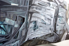 22.-Metamorphosis-Installation-Cooper-Union-NY-2015-Acrylic-on-Shaped-Industrial-Grade-Aluminum-Sheets-84x180x72-inches