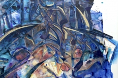 Moonlight-on-the-Pool-acrylic-on-mylar-42.37.5-inches-2021