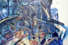 Moonlight-on-the-Pool-acrylic-on-mylar-42.37.5-inches-2021-detail-1