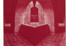 Pink-Room-of-Cloister-of-the-Franciscan-silkscreen-print-on-paper-15x11-in-2023