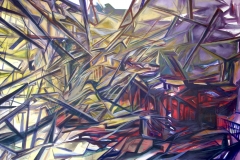 Yellow-versus-Lavender-acrylic-on-canvas-54x68-in-2016