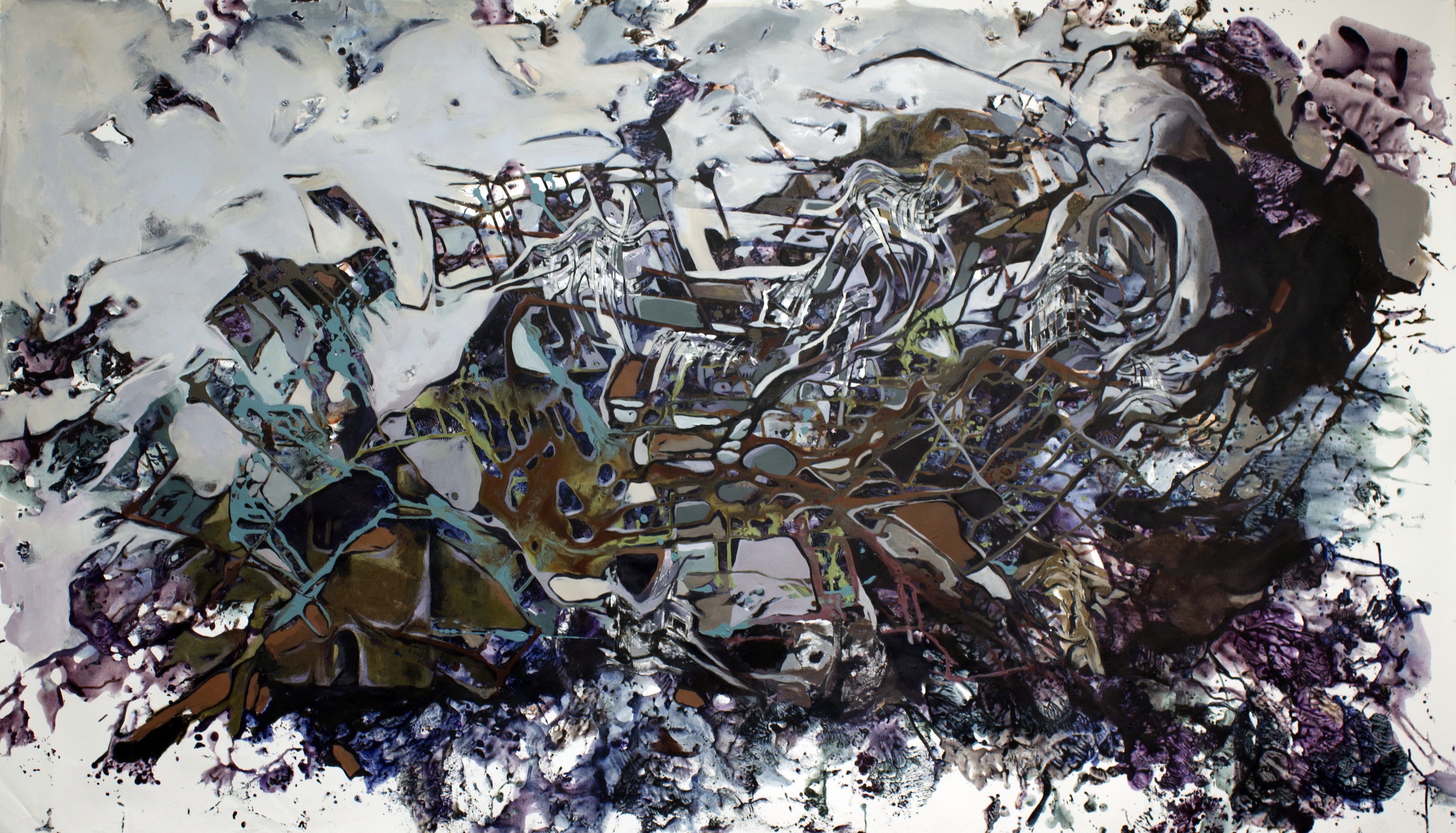 Landscape #18, acrylic on canvas 53x94.5 inches, 2012