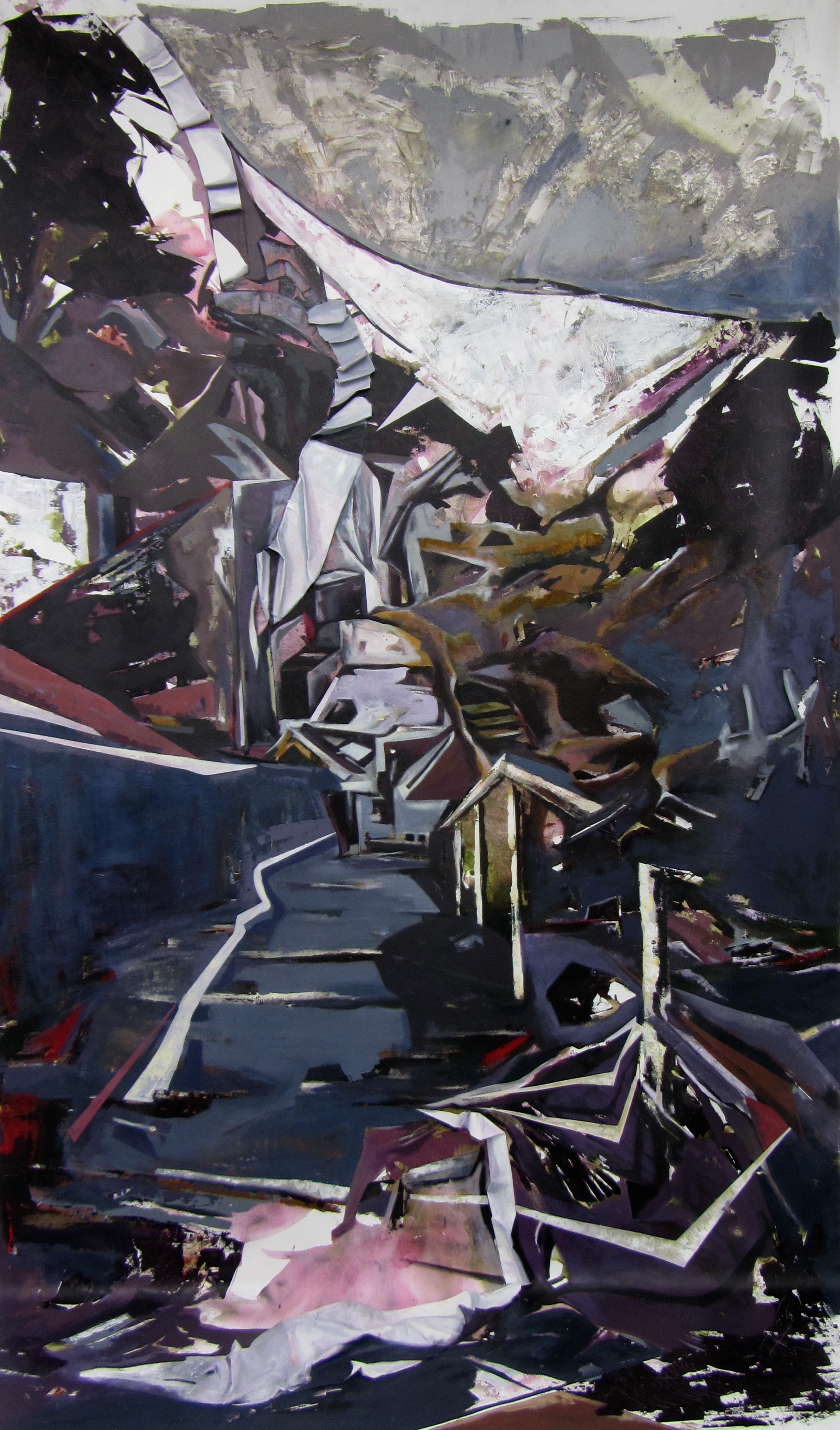 Landscape #14, acrylic on canvas, 190x83 inches, 2013