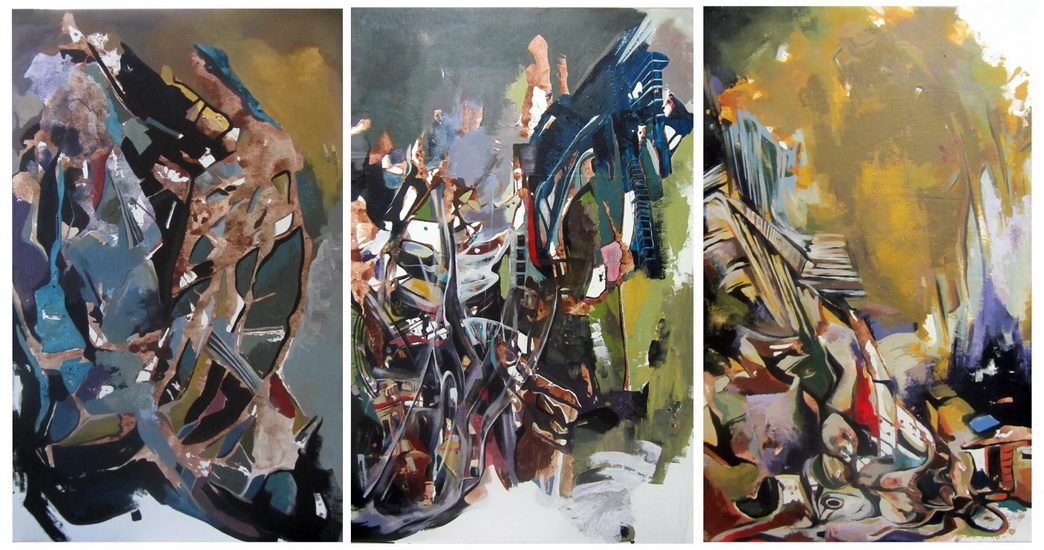 Untitled #14, acrylic on canvas, 53x105 inches, 2012