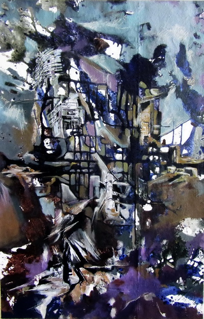 Landscape, mixed media on Canvas, 51.2x33.5 inches, 2011