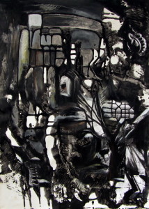 Ascension, mixed media on canvas, 27x19 inches, 2011