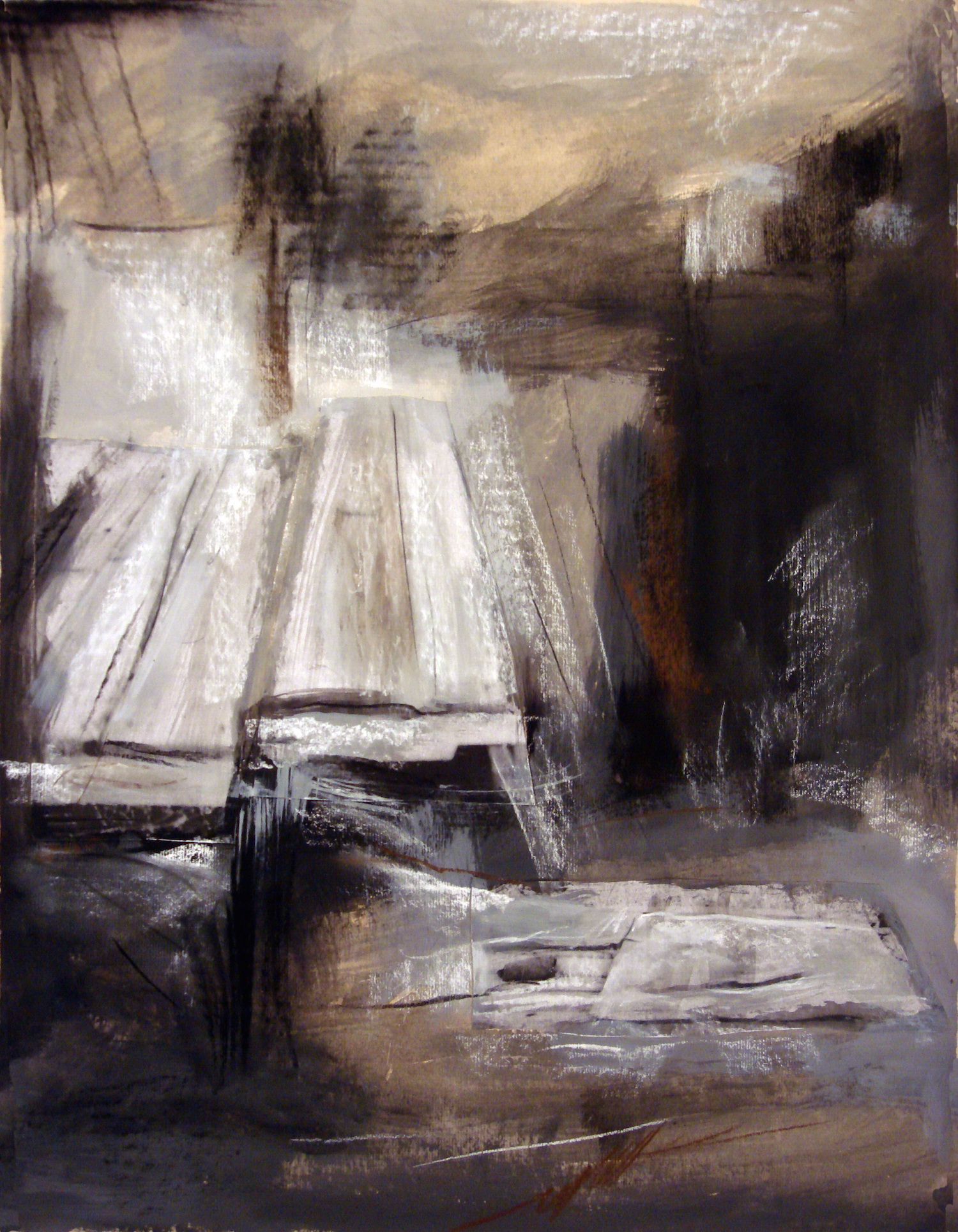 The Light #89, acrylic & pastel on paper, 39x31 inches, 2009