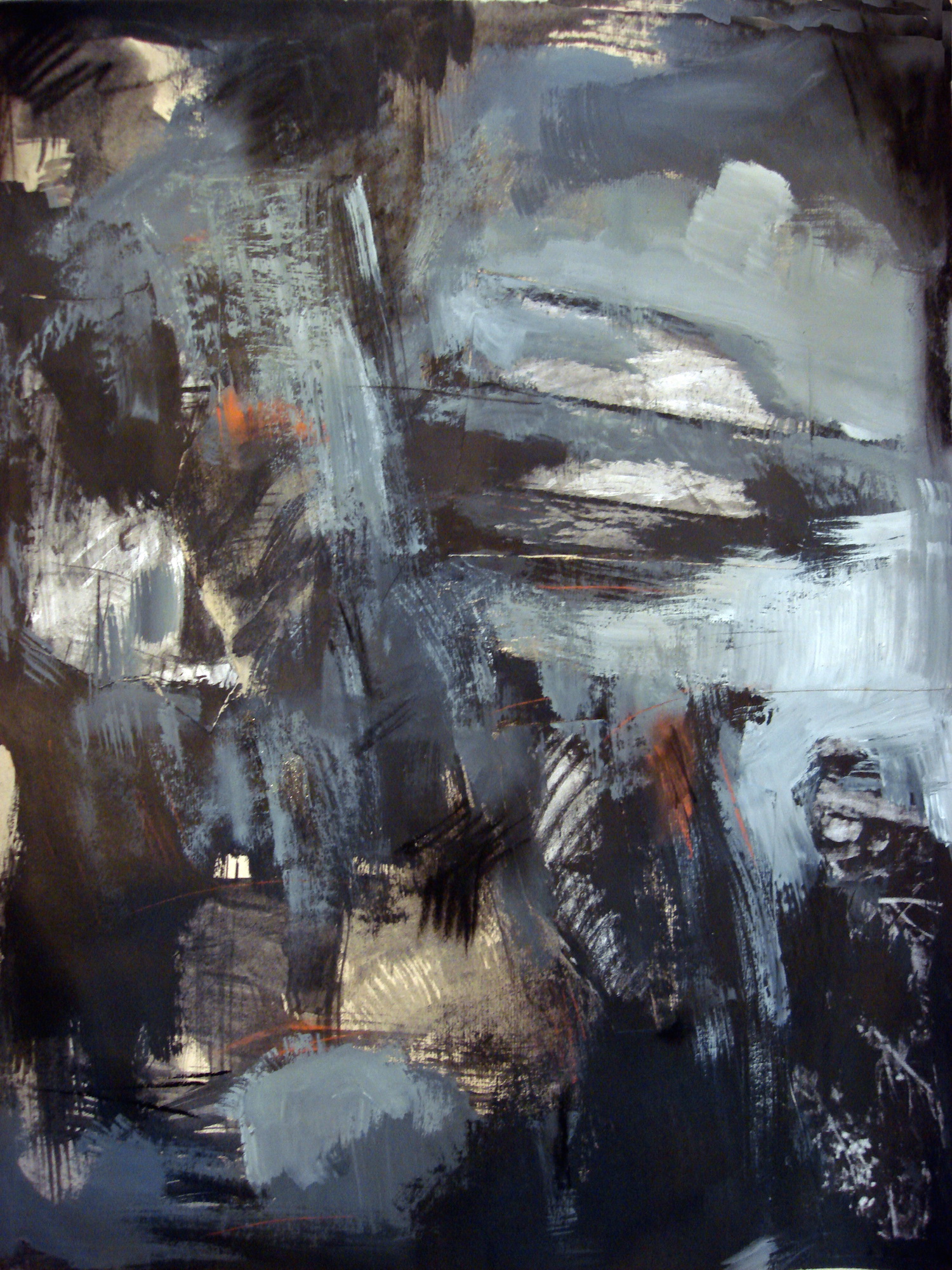 Untitled #12, acrylic and pastel on paper, 39x31 inches, 2009