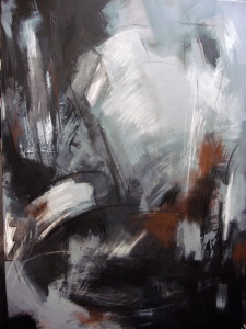 Untitled #56, acrylic and pastel on paper, 39x31 inches, 2009