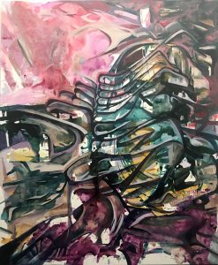 520 West 28th Condo, acrylic on canvas, 68x56 inches, 2018