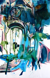 Fragrant Roots, acrylic on canvas, 56x36 inches, 2019