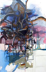 Skylight, Acrylic on Canvas, 48x30 inches, 2018