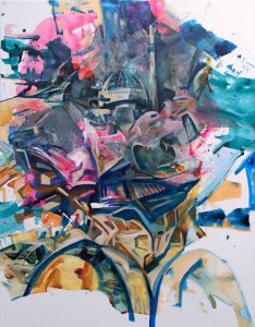 Homeland after Twenty Five Years, acrylic on canvas 56x43 inches, 2019